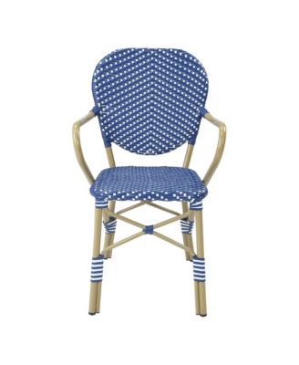 Milan PE Wicker Patio Arm Chairs, Set of 2