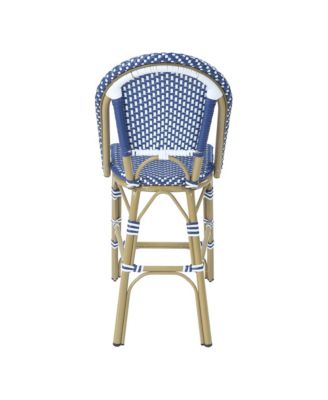 Tricke Aluminum and PE Wicker Patio Counter Height Chairs, Set of 2