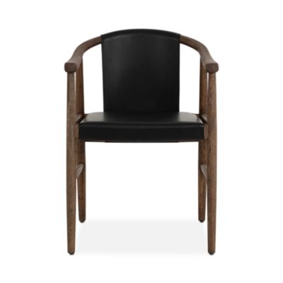 Aran Dining Armchair, Onyx Leather