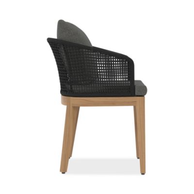 Capri Dining Armchair, Natural & Gracebay Gray