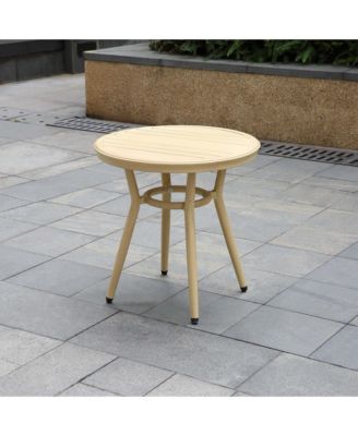 Meri Aluminum Patio Round Side Table