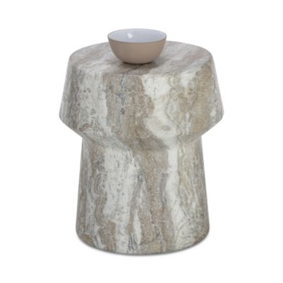 Brie End Table, Marble Look