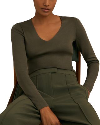 Maeve Silk Blend Long Sleeve Top