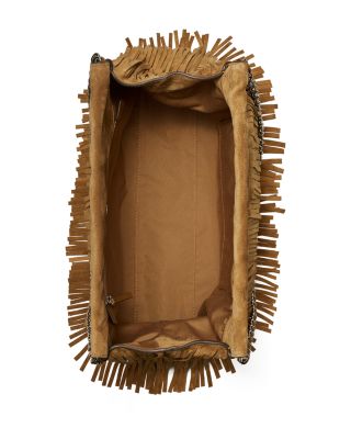 Fleming Suede Fringe Hobo Bag