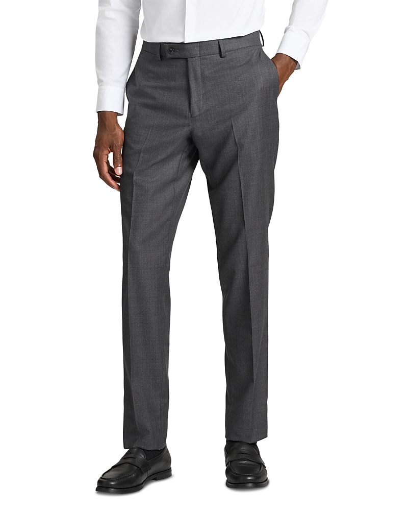 Ted Baker Wright Birdseye Modern Fit Suit Pants In Gray