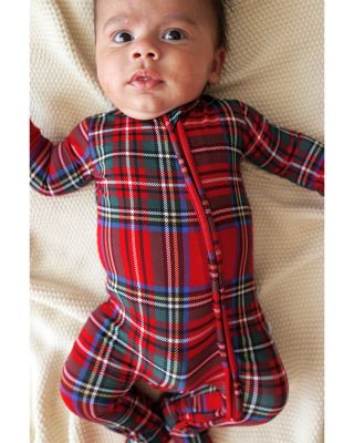Unisex Tartan Plaid Zip Footie - Baby