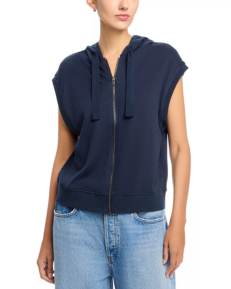 Majestic Filatures Full Zip Sleeveless Hoodie