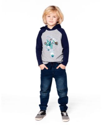 Boys' Organic Cotton Jersey Hooded Raglan Sleeve Sweatshirt - Little Kid, Big Kid