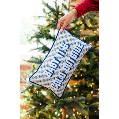 Baby It&#39;s Cold Outside Needlepoint Pillow
