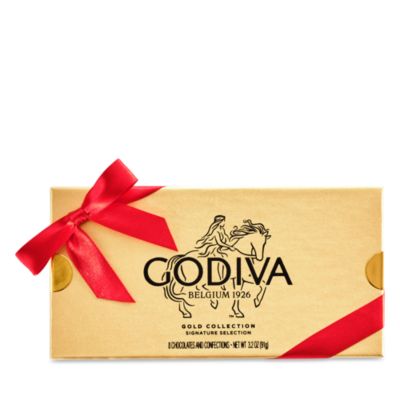Holiday Assorted Chocolate Gold Gift Box, 8 Piece