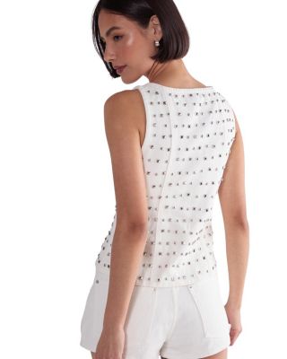 Studded Denim Corset Top