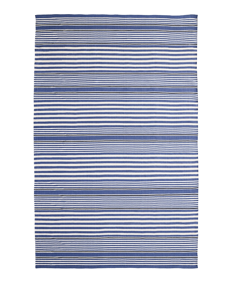 Dash & Albert By Annie Selke Dash Albert By Annie Selke Rugby Stripe Indoor/outdoor Rdb176 Area Rug, 3'0x5'0 In Blue