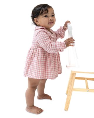 Plaid Peter Pan Collar Bubble with Skirt - Baby