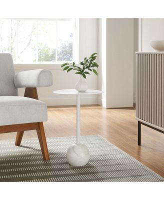 Aliza Round Marble Side Table