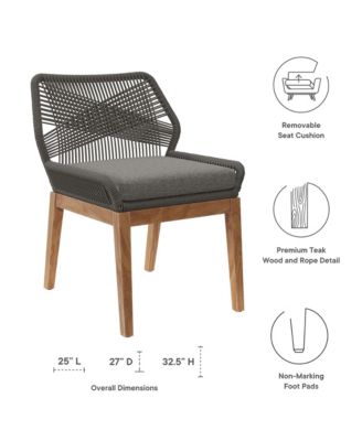 Wellspring Outdoor Patio Teak Wood Dining Chair