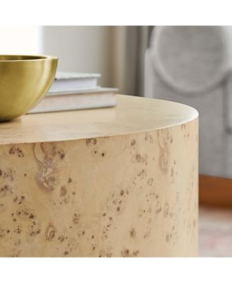 Cosmos 35" Round Burl Wood Coffee Table