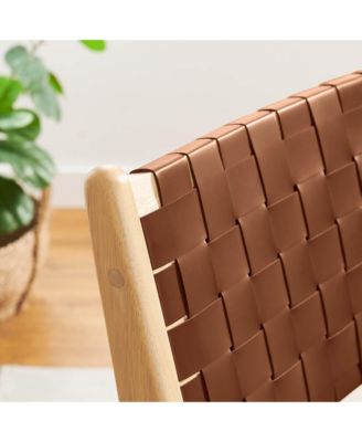 Saoirse Leather Wood Dining Side Chair, Set of 2