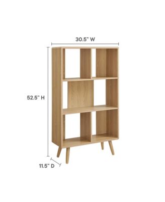 Transmit 5 Shelf Wood Grain Bookcase