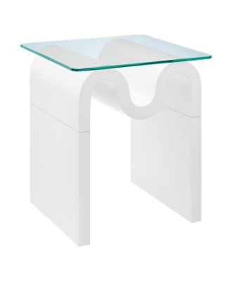 Ondine Glass Top Side Table