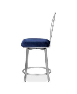 Seneca 24-inch Microfiber Swivel Barstools with Steel Frame, Set of 2