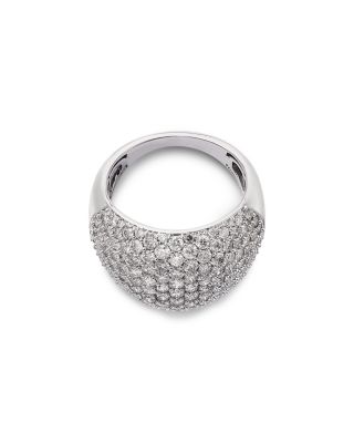Pav&eacute; Diamond Ring in 14K Yellow or White Gold, 3.0 tcw
