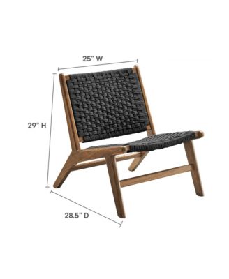 Saoirse Woven Rope Wood Accent Lounge Chair