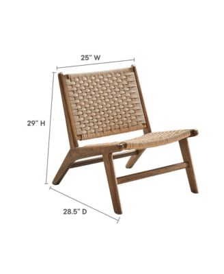 Saoirse Woven Rope Wood Accent Lounge Chair