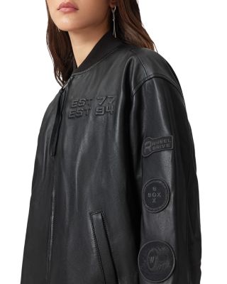 Belle Leather Bomber Jacket