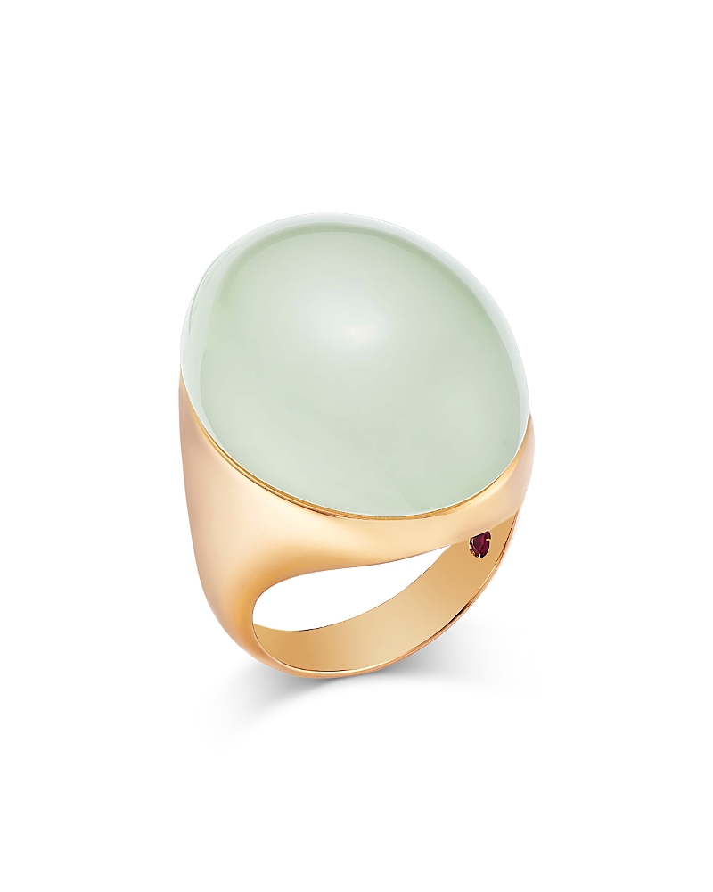 Roberto Coin 18K Rose Gold Cocktail Double White Chrystal Statement Ring