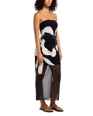 Mesh Strapless Dress