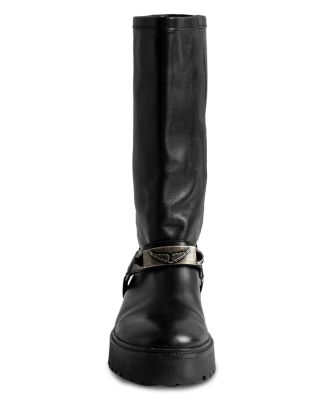Women's Angie Leather Biker Boots