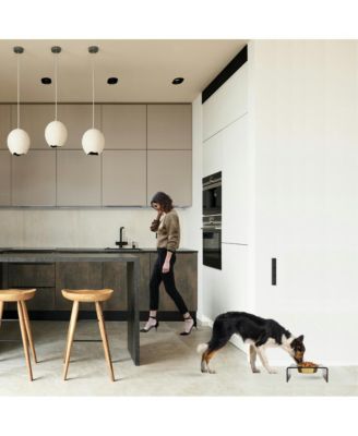 Bronze Single Bowl Pet Feeder, 2 Quart Bowl