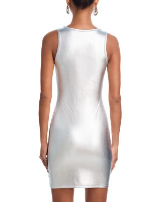 Metallic Sleeveless Mini Dress - Exclusive