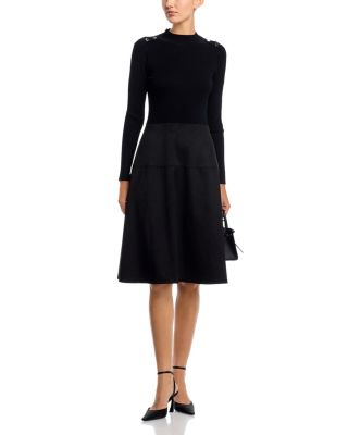 Mock Neck Long Sleeve Dress