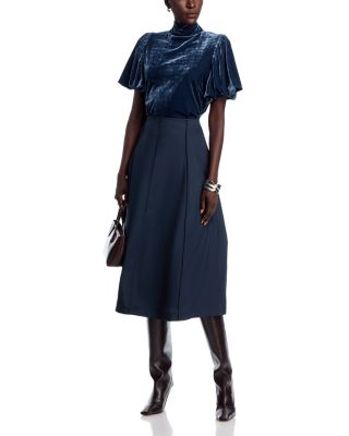 Velvet Mock Neck Top