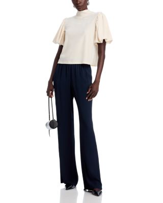 Velvet Mock Neck Top