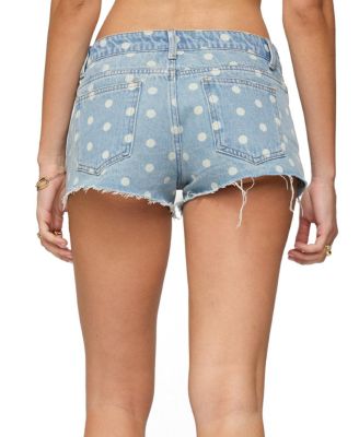 Josie Polka Dot Denim Shorts