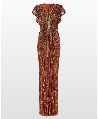 Zola Sequin-Embellished V-neck Maxi Dress