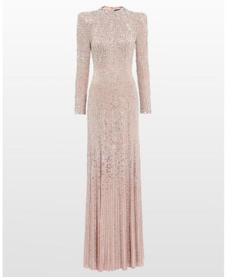 Rory Embellished Mock-neck Maxi Dress