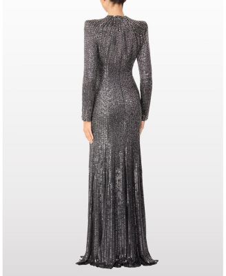 Rory Embellished Mock-neck Maxi Dress