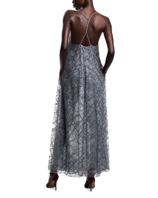 Sequined Tulle Maxi Dress