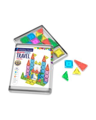 microMAGS Travel Set Deluxe Magnetic Construction Set, 55 Piece - Ages 3+