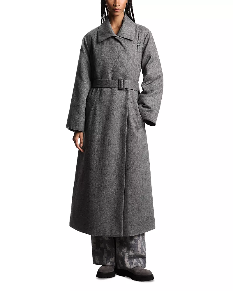 Emporio Armani Chevron Belted Coat