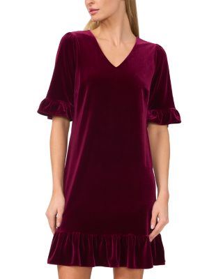 Ruffled Velvet Dress