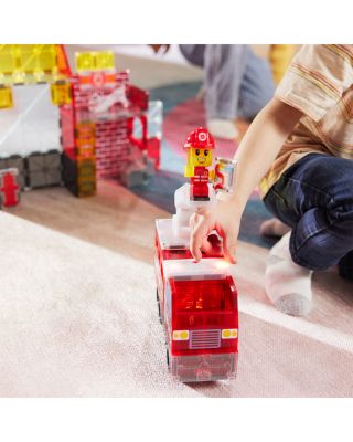 Fire Station Magnetic Construction Set, 50 Piece - Ages 3+