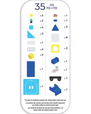 Police Station Magnetic Construction Set, 35 Piece - Ages 3+