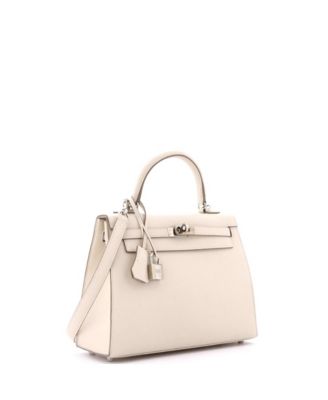 Kelly 25 Handbag Light Epsom with Palladium Hardware