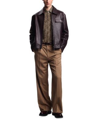 Saglia Wide Leg Wool Trousers