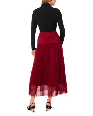 Pleated Midi Skirt