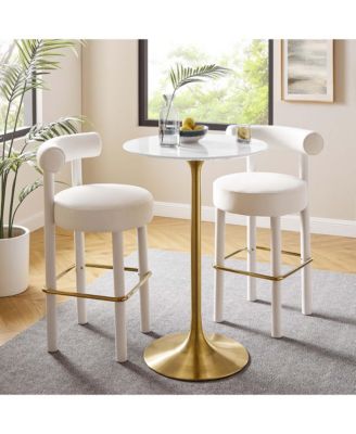 Lippa Round Wood Bar Table